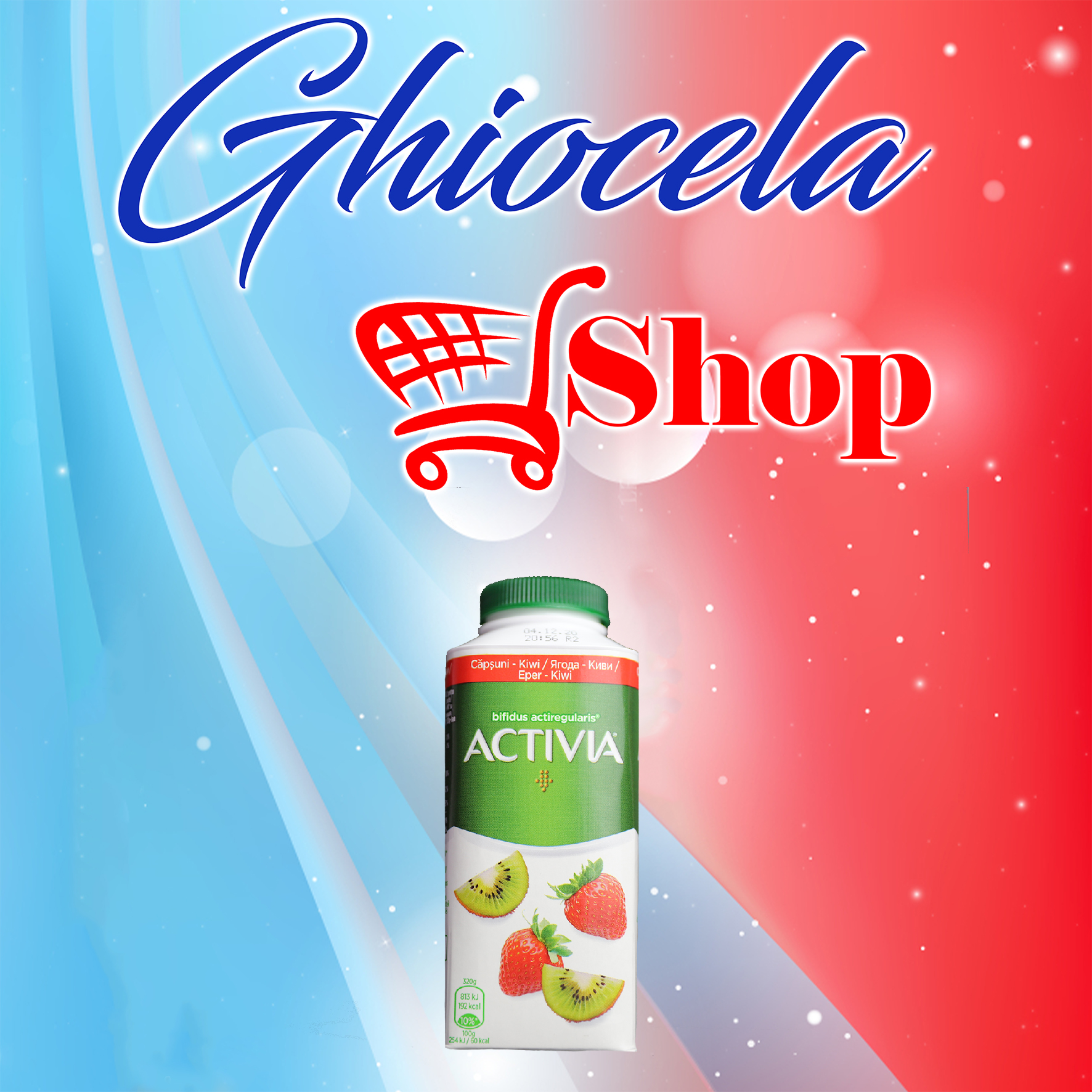 Iaurt De Băut Cu Gust De Căpșuni Și Kiwi -Activia-320G