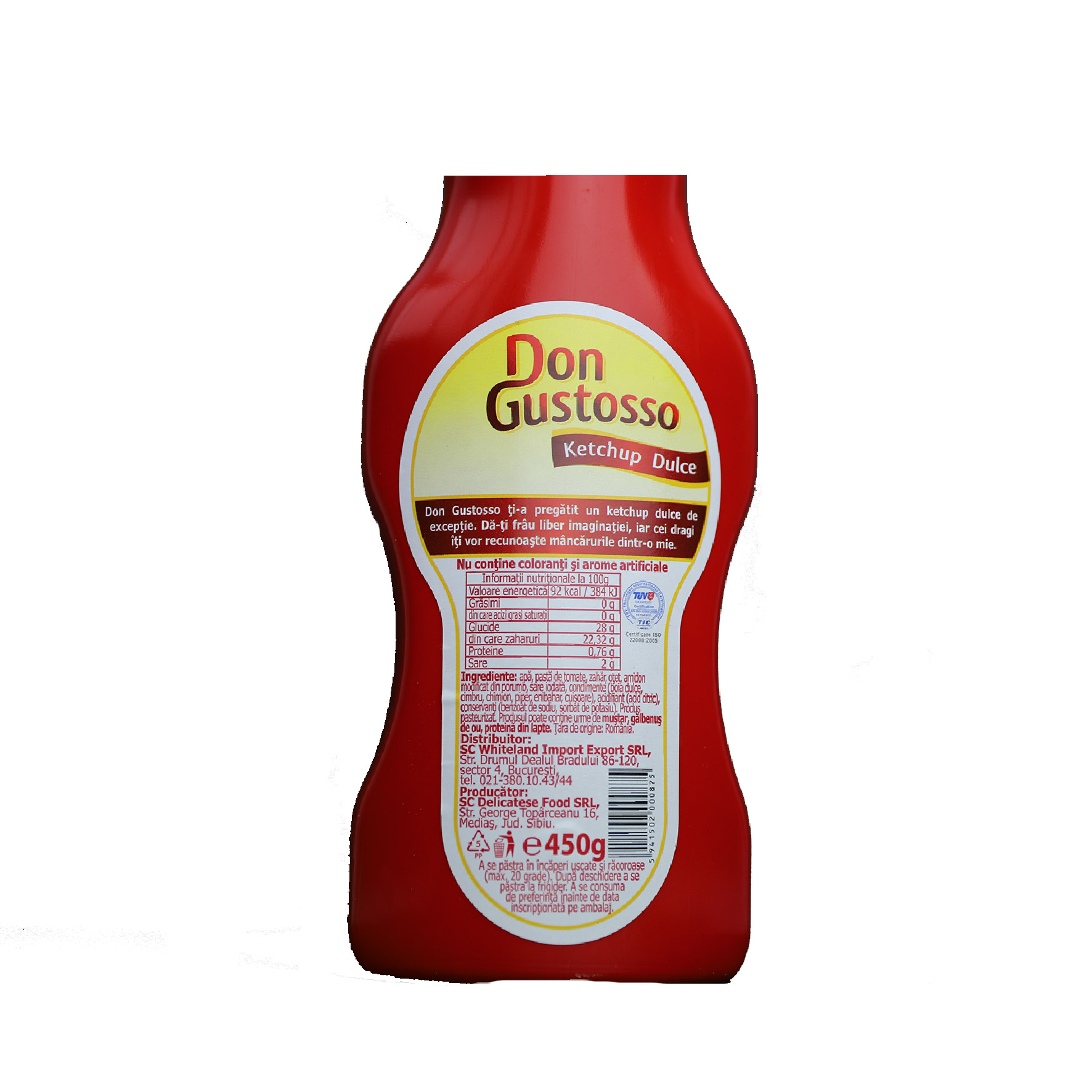 Ketchup Dulce-Don Gustosso-450g - Image 2