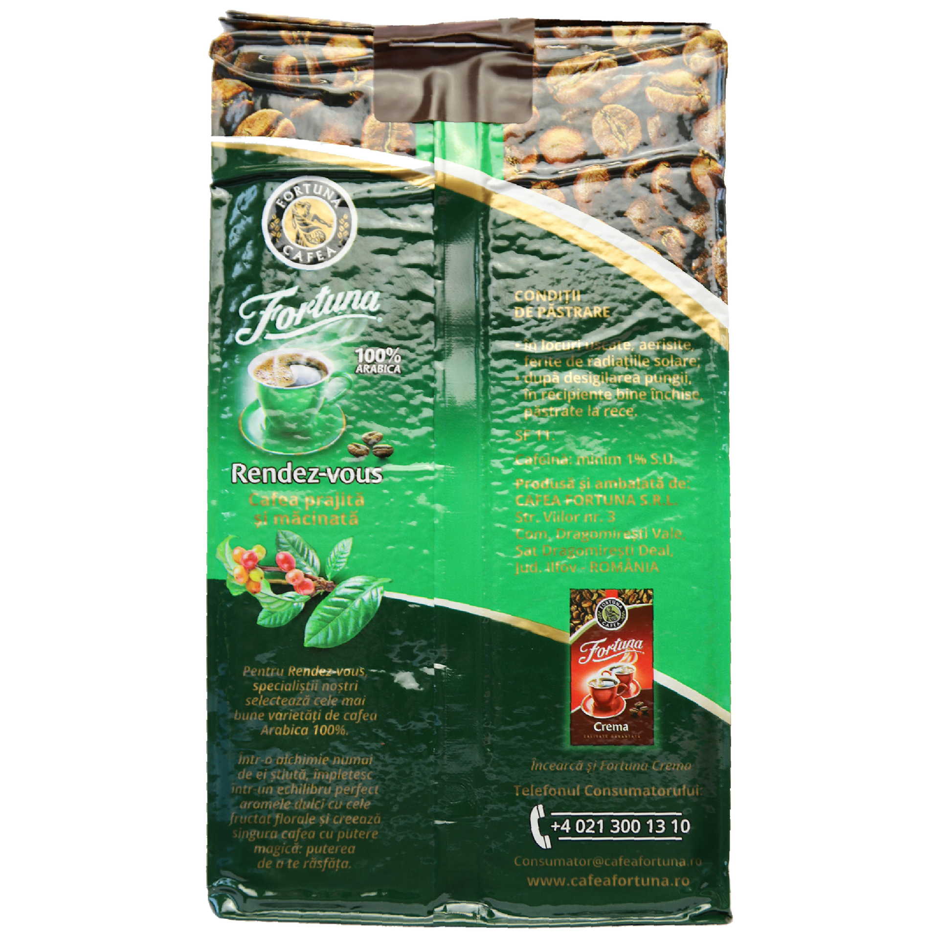 Pachet de cafea vidat - 500g- Fortuna Randez-Vous - Image 2