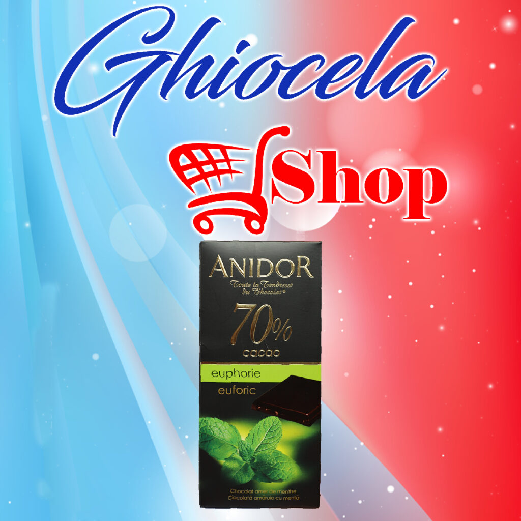 Ciocolată Anidor- 85g- Ciocolată amăruie 70% cacao cu mentă