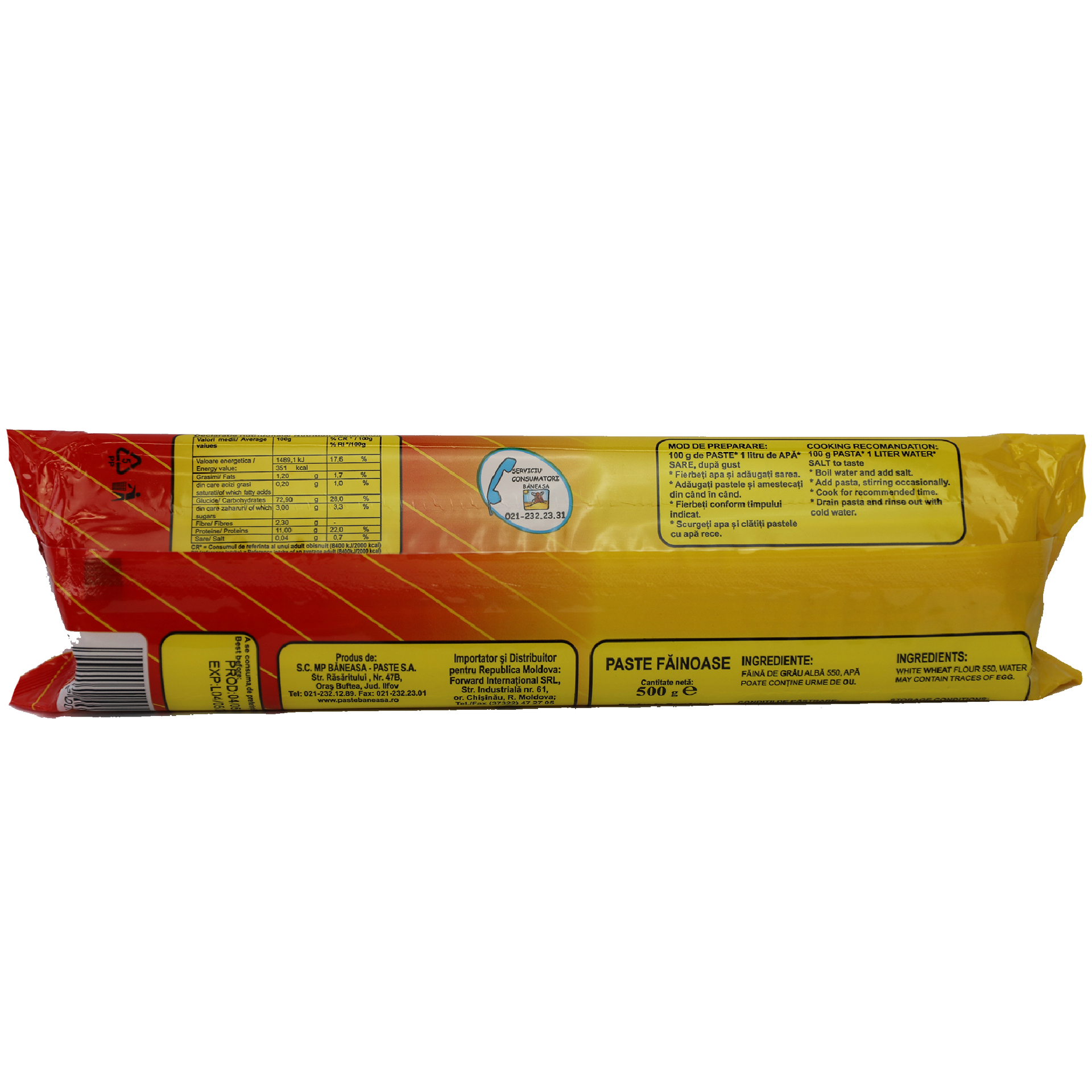 Paste Făinoase Spaghetti BANEASA 500G - Image 2