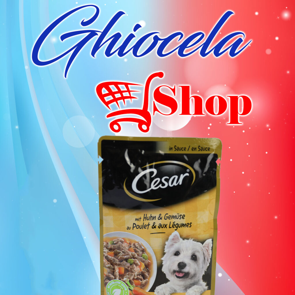 Cesar-mancare umedă cu legume pentru caini.